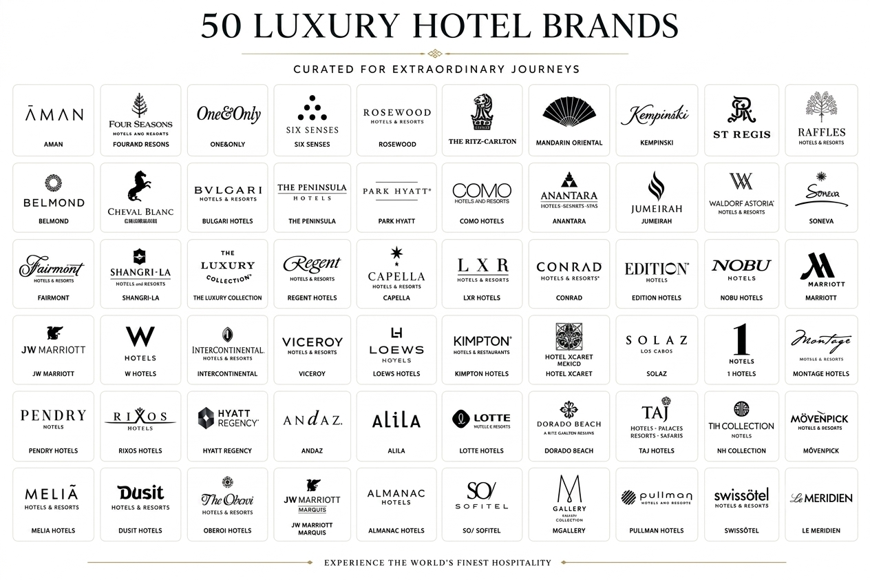 50 Luxury Hotel Brands - Curated for Extraordinary Journeys